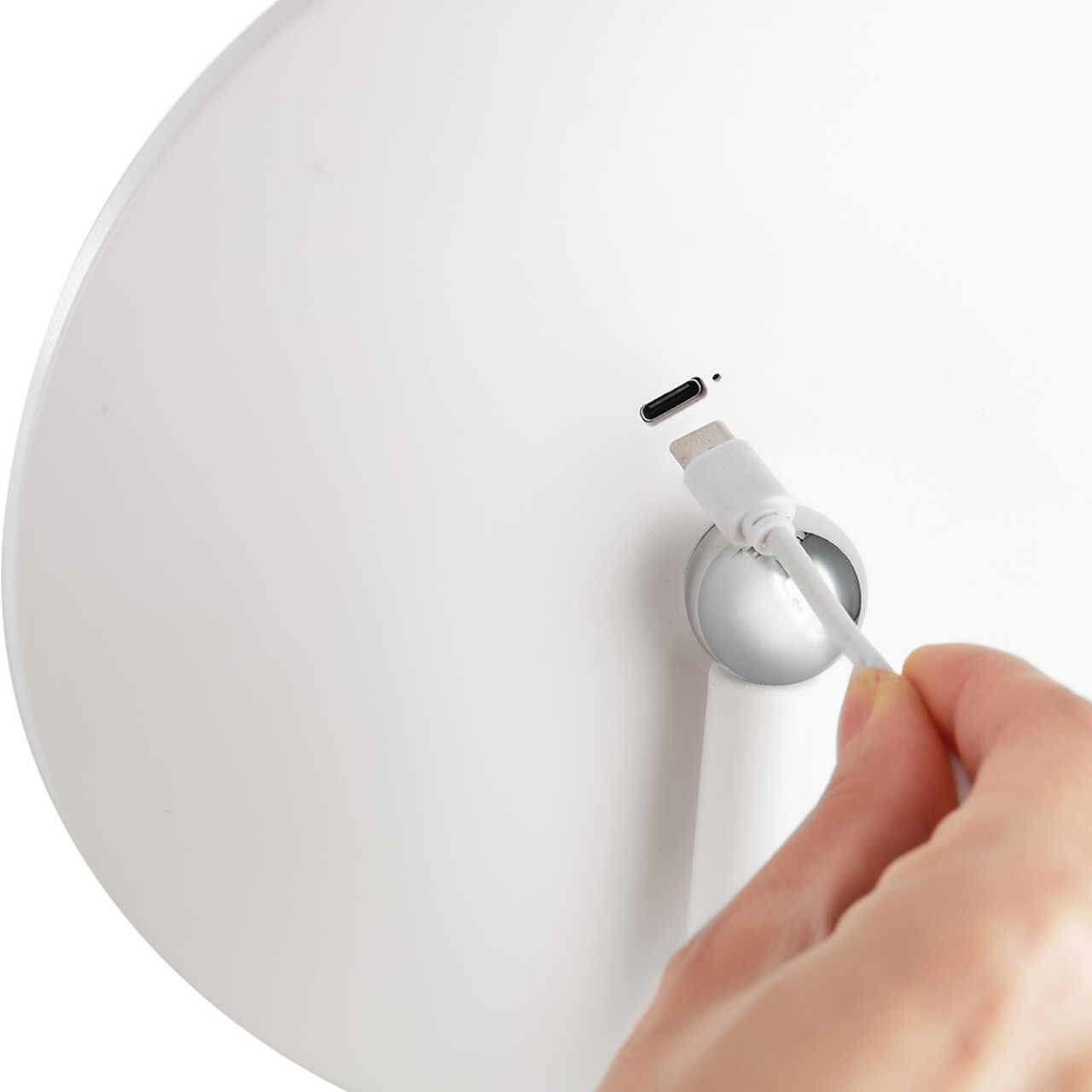 Oglinda cosmetica cu LED-uri, Luigi Ferrero, FR-801 Round, 20 cm, rotire 360 grade, 2000mAh - view 7