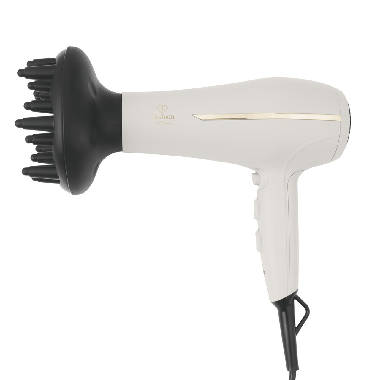 Uscator de par profesional Fashion TV, Matte Cream-Gold, 1950-2300W, 2 viteze, 3 trepte de temperatura, crem - imagine 2