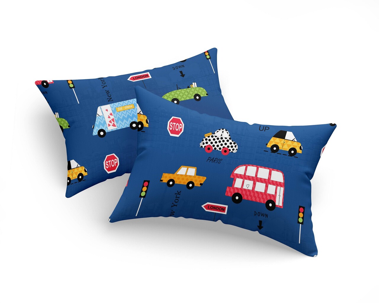 Set 2 fete de perna, Paula - Blue, Eponj Home, 65% bumbac/35% poliester