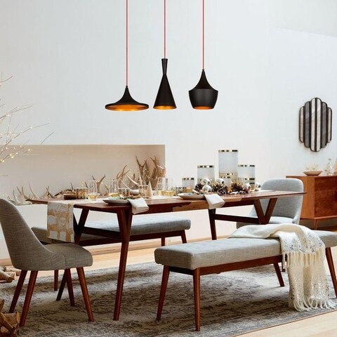 Lustra, elmas - 3561, opviq, 80 x 130 cm, 3 x e27, 40w, negru/auriu