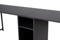 Birou, Nordure, Twin Study Desk, 240x74x60 cm, Antracit / Negru