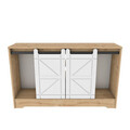 Comoda TV, Retricy, Ahris, 140x35x85 cm, PAL, Stejar / Alb