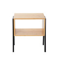 Noptiera Slumber, Homla, 42x29x42 cm, bambus, natur/negru