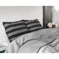 Lenjerie de pat pentru doua persoane, Nina Grey, Royal Textile, 3 piese, amestec bumbac, multicolor