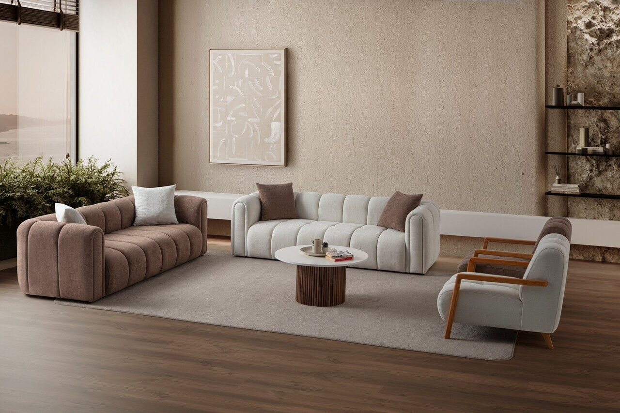 Canapea 3 locuri, Atelier del Sofa, 752EST1180, Alb — imaginea 6