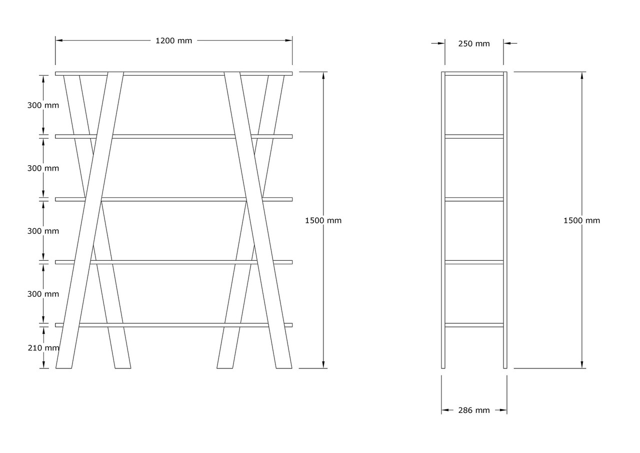 Corp biblioteca, Hanah Home, Conde, 120x150x25 cm, Maro - view 6