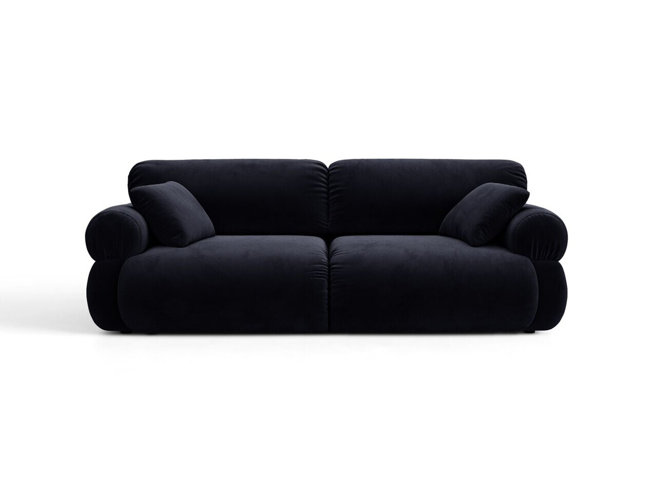 Canapea 3 locuri, Ophelia, Micadoni Home, 217x100x84 cm, catifea, albastru regal