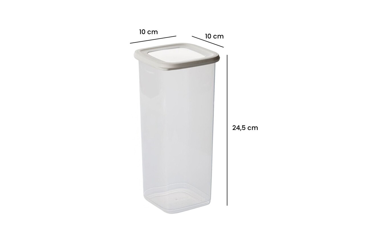 Set recipiente depozitare, Hermia, 964FRM5390, Dimensiune: 10 x 10 x 16,5 cm / 1200 ml (5 bucăți), Alb - imagine 10