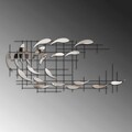 Decoratiune de perete, Sheen, Metal, Latime: 100 cm / Inaltime: 45 cm / Adancime: 4 cm, Multicolor