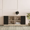 Set mobilier pentru camera de studiu, 4 piese, Locelso, VO13 - OB, pal melaminat, stejar/antracit