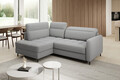 Coltar extensibil stanga 3 locuri ELTAP, LT-04ROY, Barea, 208x160x100 cm, lemn/poliester, gri deschis