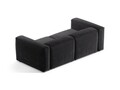 Canapea 2 locuri, Bergamo, Cosmopolitan Design, 224x108x70 cm, catifea chenille raiata, gri