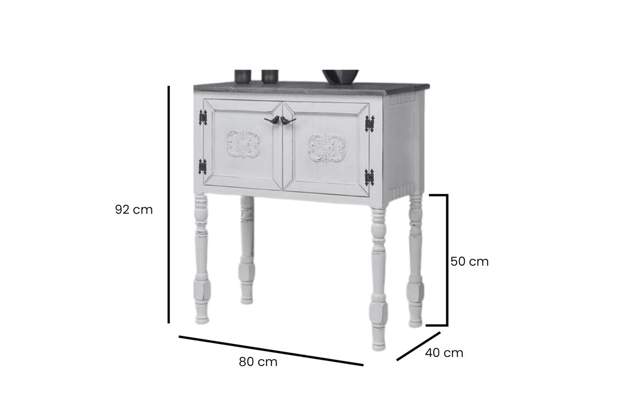 Dulap, Ephelia, Ada Dresser, 82x40x92 cm, MDF , Albastru
