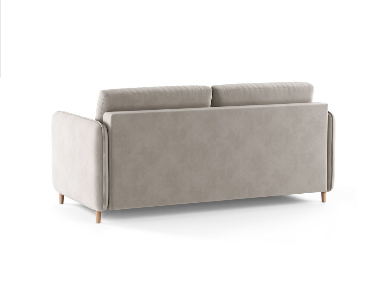 Canapea extensibila 3 locuri, Simo, Micadoni Home, 184x102x95 cm, catifea, bej — imaginea 5