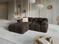 Coltar modular stanga 3 locuri, Bellis-51, Micadoni Home, 188x155x70 cm, catifea, maro inchis