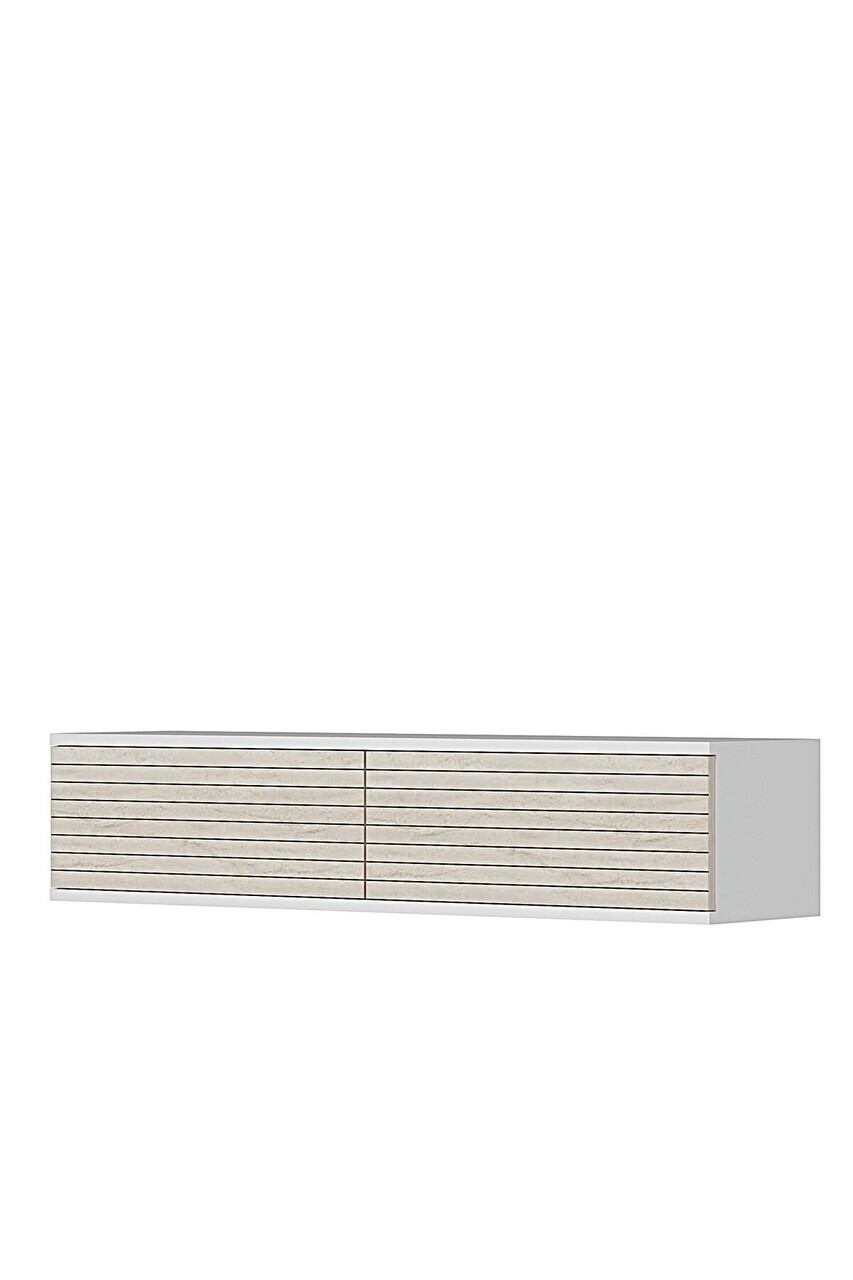 Dulap, Hanah Home, Zeynep 120, 120x25.5x29.6 cm, Alb / Travertin — imaginea 5