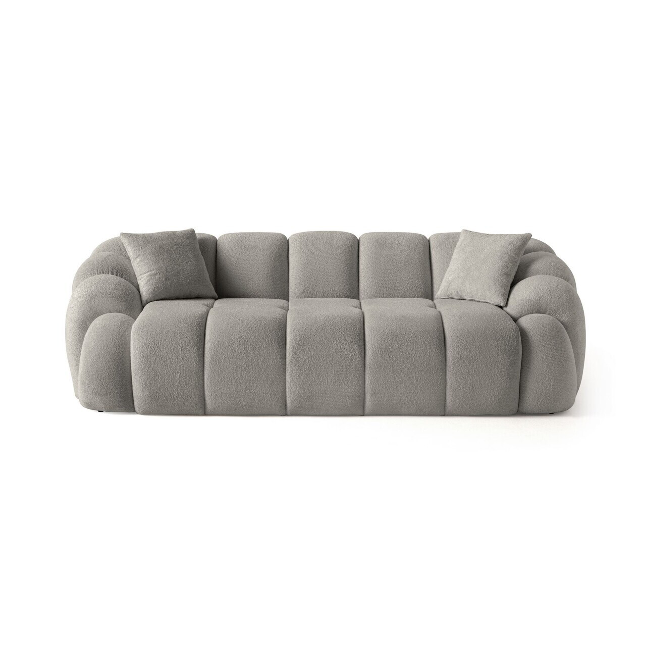 Canapea 3 locuri, Atelier del Sofa, 752EST1134, Lemn de carpen/PAL melaminat, Gri - view 4