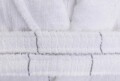 Halat de baie unisex, Beverly Hills Polo Club, 100% bumbac, M/L, White/Grey