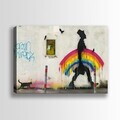 Tablou decorativ, KNV12054, Canvas, Cadru: 100% lemn (grosime: 3 cm), Multicolor