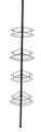 Etajera de colt extensibila, Wenko, Telescopic Dolcedo, 31 x 13.5 x 65-275 cm, inox, negru