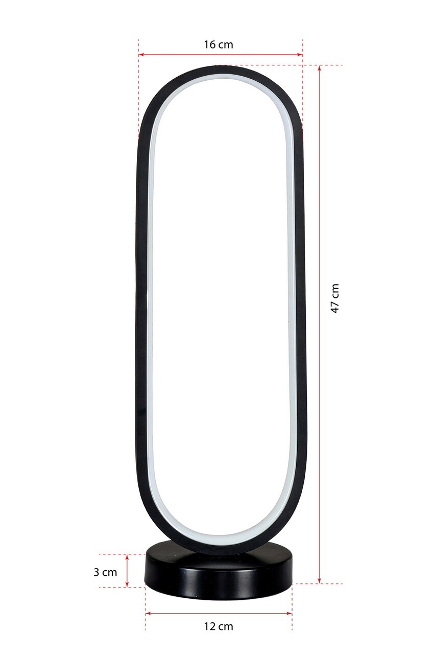 Lampa de masa, Curlux, 509CRL1116, Aluminiu, Alb