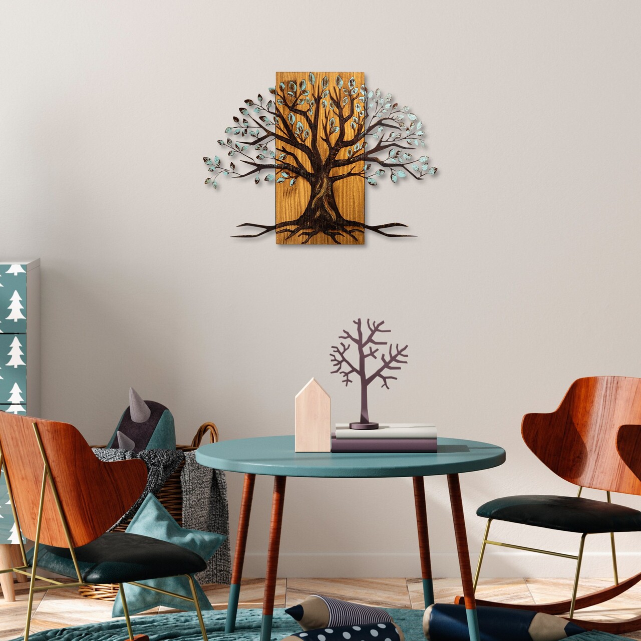 Decoratiune de perete, Willow, Dimensiune: 58 x 80 cm, Nuc / Maro - view 3
