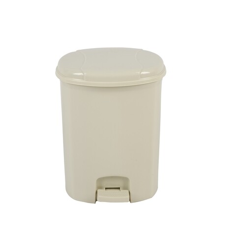 Cos de gunoi cu pedala heinner, 7 l, plastic, bej