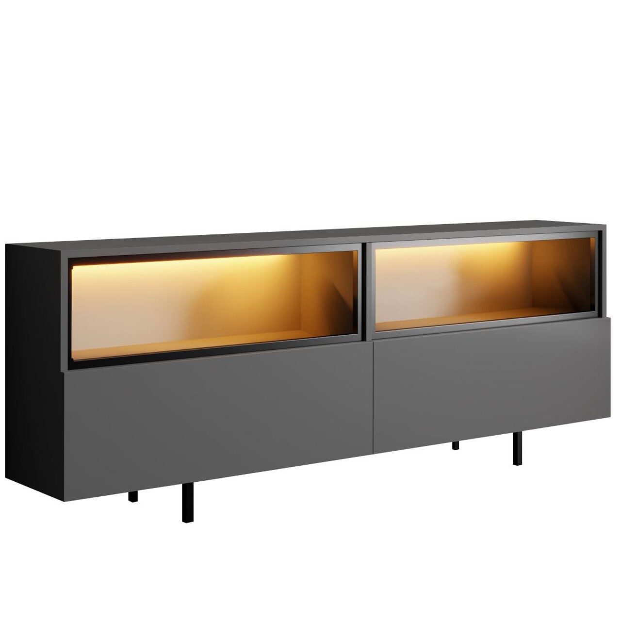 Comoda TV, Hanah Home, Ekol Up, 180x67x32 cm, Antracit - view 8