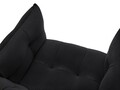 Fotoliu, Canna, Mazzini Sofas, 90x100x88 cm, catifea, negru