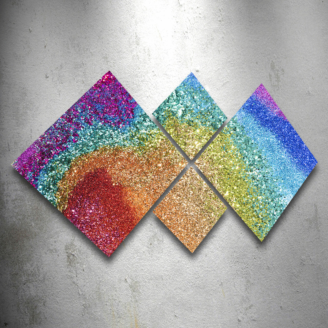 Set 4 tablouri decorative, 4MDF30802260857, MDF, Imprimat UV, Multicolor - 1 | YEO