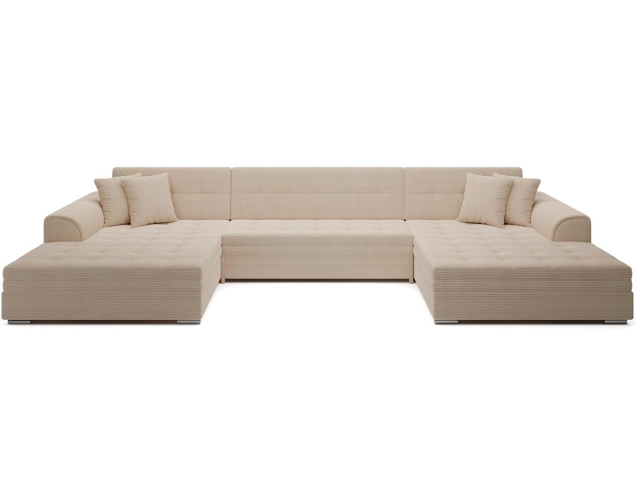 ELTAP Coltar extensibil 6 locuri Vento 359x165x78 cm lemn/poliester bej