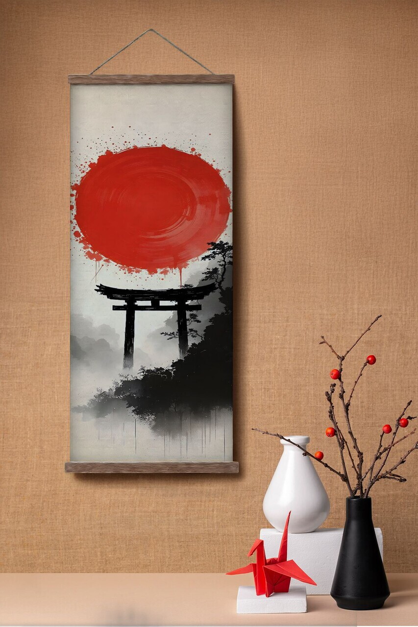Tablou decorativ, ARTJPNPSTRDK10, Lemn masiv, Pictura pe canvas, Multicolor - view 2