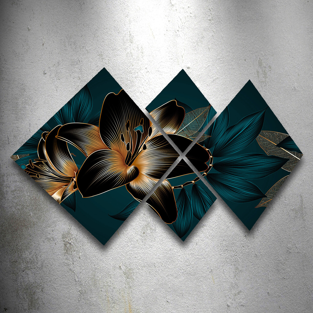 Set 4 tablouri decorative, 4MDF1814904113, MDF, Imprimat UV, Multicolor - 1 | YEO