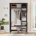 Dulap pentru haine, Locelso, AR9 - CA, 105 x 190.4 x 50 cm, pal melaminat, maro/antracit