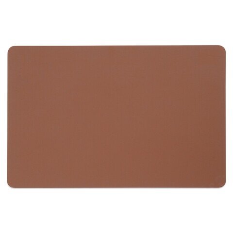 Suport farfurie, lara, 43.5 x 28.5 cm, piele ecologica, maro