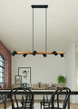 Lustra Marley, TRIO, 115x20x150 cm, 35W, 6x GU10, metal, negru mat/natur