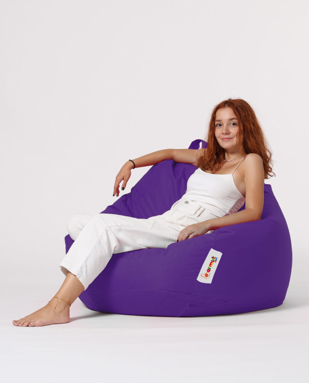 Fotoliu Puf, Bean Bag, Ferndale Premium XXL, 115 X 130 Cm, Poliester Impermeabil, Mov