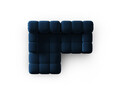 Coltar modular stanga 3 locuri, Bellis-51, Micadoni Home, 188x155x70 cm, catifea, albastru regal