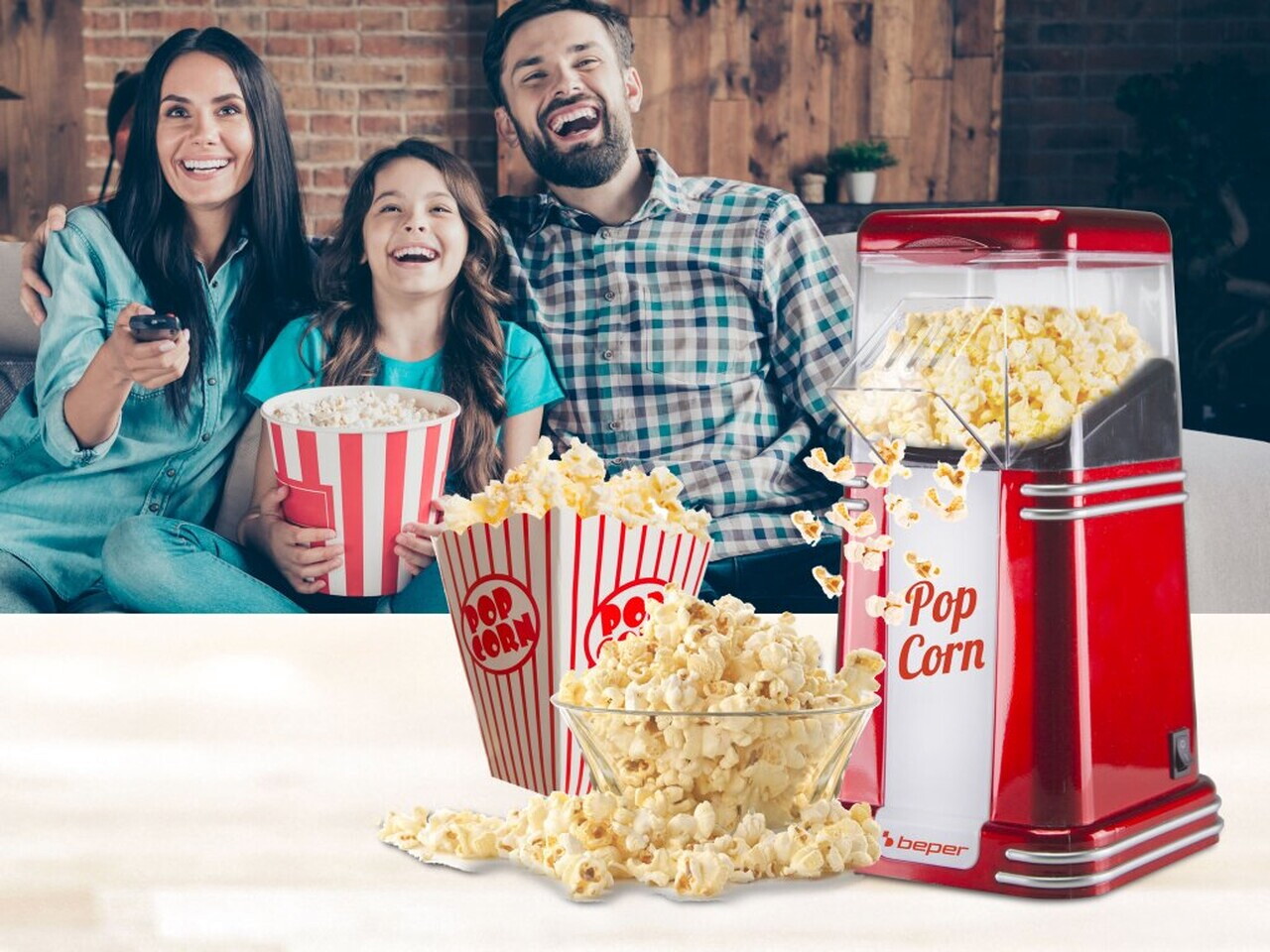Aparat de facut popcorn 90.590Y, Beper, 1200 W,  28.5 x 22 x 17.6 cm - view 13