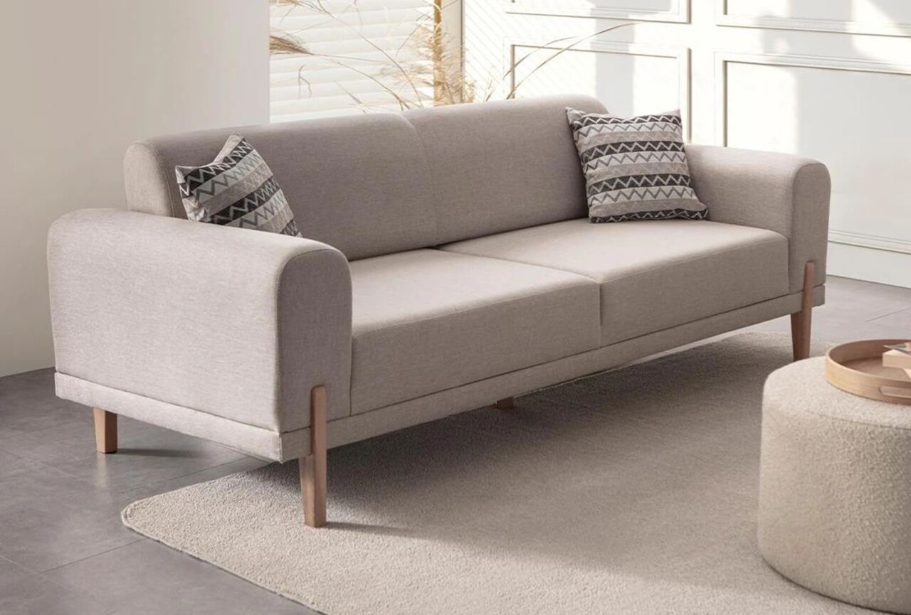 Canapea extensibila 3 locuri, Atelier del Sofa, 752EST1128, Lemn de carpen;PAL, Crem - view 3