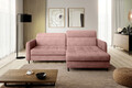 Coltar extensibil dreapta 3 locuri ELTAP, RT-24TOU, Gomsi, 228x165x100 cm, lemn/poliester, roz