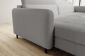 Coltar extensibil stanga 3 locuri ELTAP, LT-04ROY, Gomsi, 228x165x100 cm, lemn/poliester, gri deschis