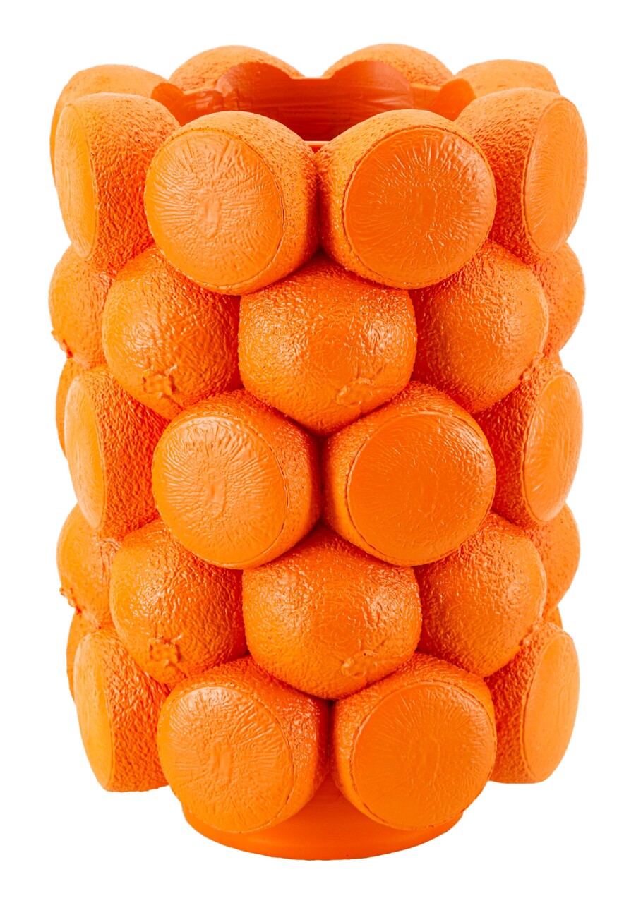 Suport ghiveci Orange, Mauro Ferretti, 19x28 cm, polirasina, portocaliu