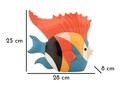 Figurina decorativa Fish Rubic, Mauro Ferretti, 28x8x25 cm, polirasina, multicolor