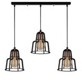Lustra Endustri MR - 782, Opviq, 100 x 20 x 115 cm, 3 x E27, 100W, negru