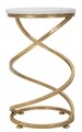 Masuta Spiral, Mauro Ferretti, Ø 27.5x47.5 cm, fier, auriu