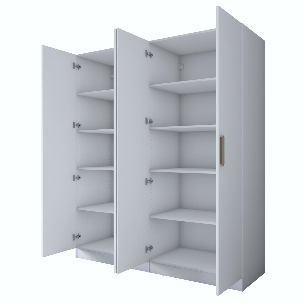 Dulap pentru haine, Hanah Home, BA165, 180x210x57.5 cm, PAL melaminat, Alb - view 9