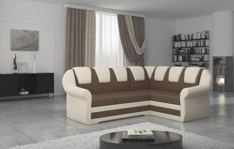 Coltar extensibil dreapta 3 locuri ELTAP, LII-032, Lord II, 243x195x112 cm, lemn/poliester, maro/bej deschis