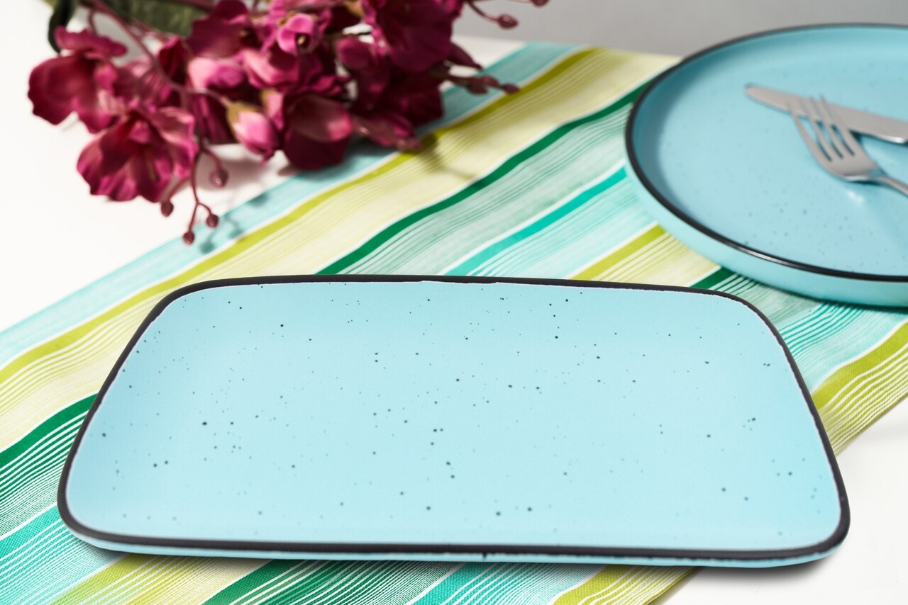 Set 6 platouri Electra, Art of Dining by Heinner, 32x20 cm, ceramica, albastru