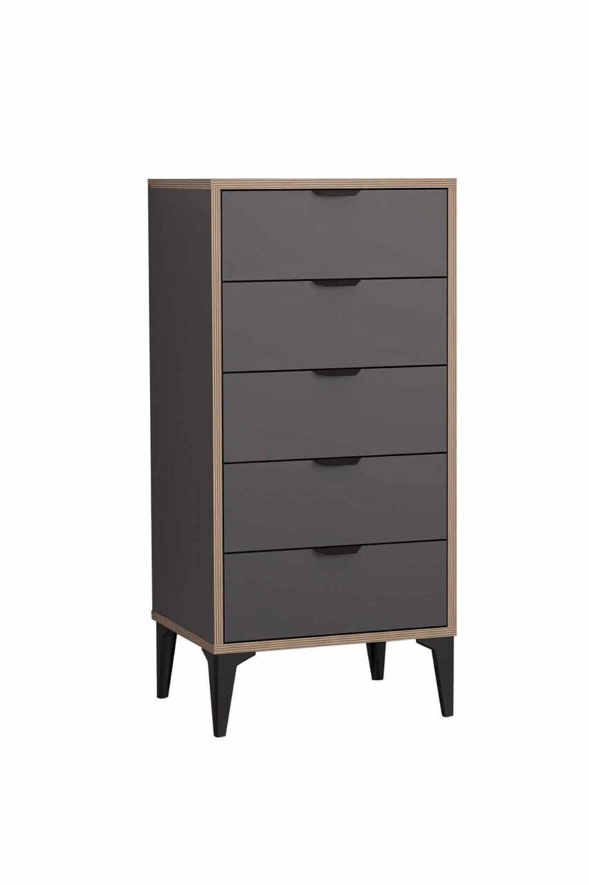 Dulap, Hanah Home, Arden, 50x105x40 cm, Antracit - imagine 8